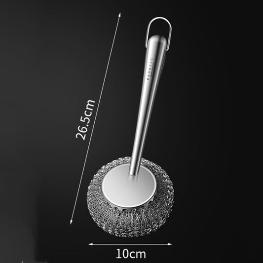 Kacheeg 304 Stainless Steel Pot Brush Kitchen Cleaning And Dishwashing Tools, Style: Short by Kacheeg