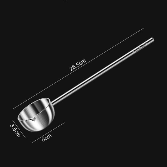Kacheeg Stainless Steel Hot Oil Skillet Kitchen Small Oil Pouring Spoon, Style: Froested by Kacheeg