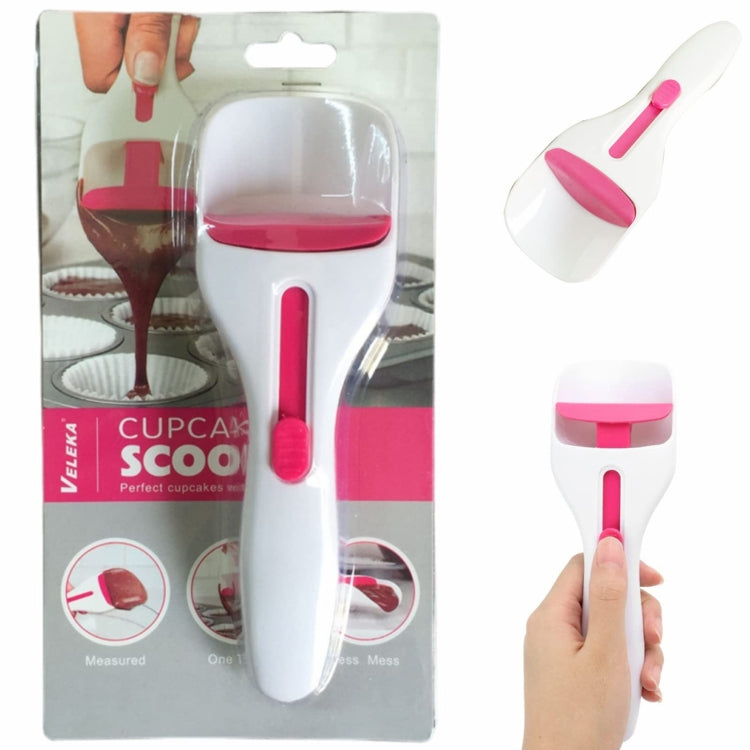 Cupcake Scoop Can Push Labor-saving Batter Chocolate Sauce Measuring Spoon by bashfashion