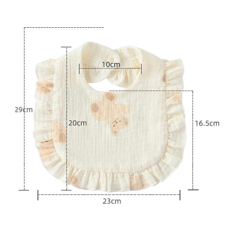 Baby Feeding Bib Ruffle Infants Saliva Towel Soft Cotton Burp Cloth, Style: Leaf Fruit by bashfashion