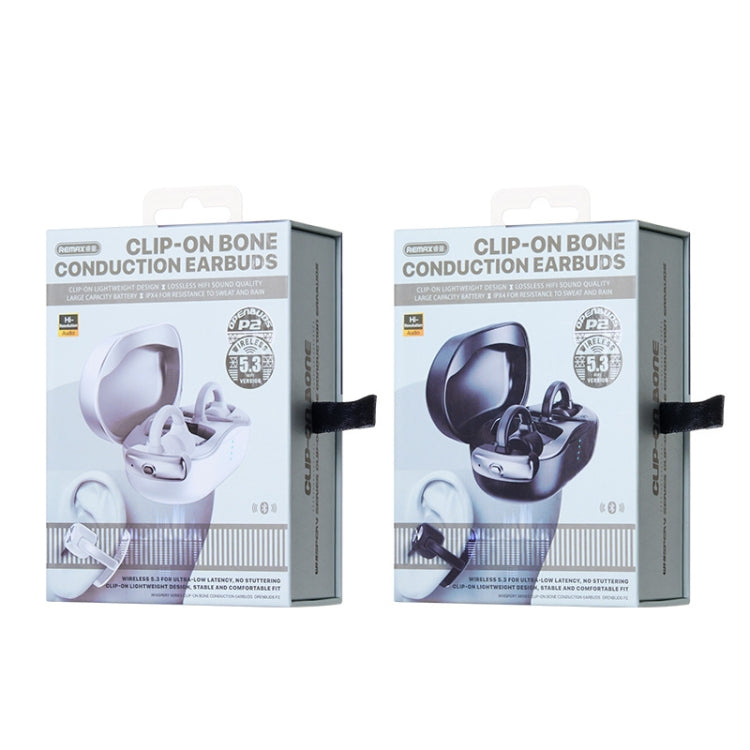 REMAX OpenBuds P2 Clip-On Bone Conduction Bluetooth Earphone Sports Music Wireless Earphone(Black) by REMAX