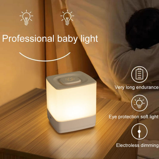 LED Sleeping Night Light Bedroom Warm Light Ambiance Bedside Lamp, Model: Rechargeable 2000mAh by bashfashion