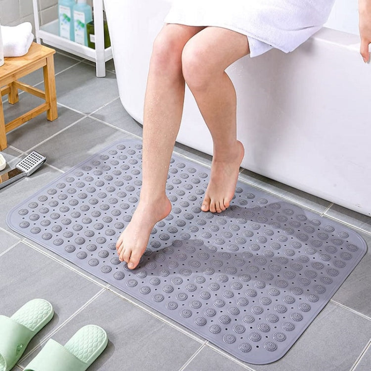 PVC Bathroom Non-slip Mat Thickened Massage Water-proof Foot Mat, Size: 40x102cm(Pink) by bashfashion