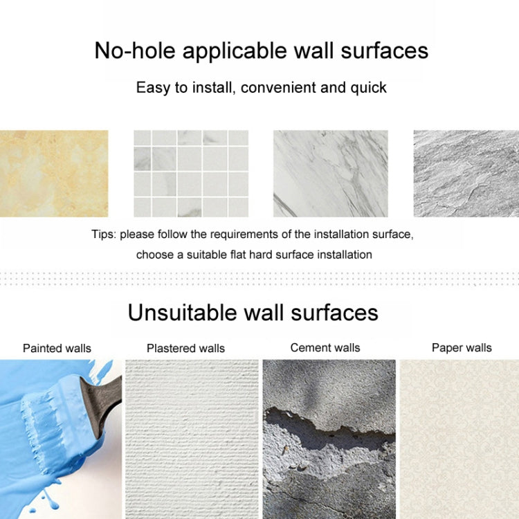 Wall Mounted Hair Dryer Holder Hole-Free Bathroom Space Aluminum Multifunctional Shelf, Style: Small With 2 Loops Black by bashfashion