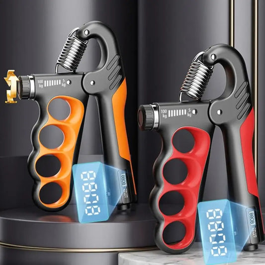 5-100kg Adjustable Hand Grip Strengthener Arm Muscle Exerciser, Spec: Mechanical Counter Red by bashfashion