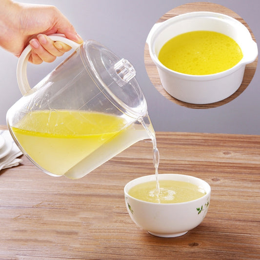 1500ml Kitchen Grease Trap Soup Kettle With Strainer Grease Separator Kettle Filter Cup by bashfashion