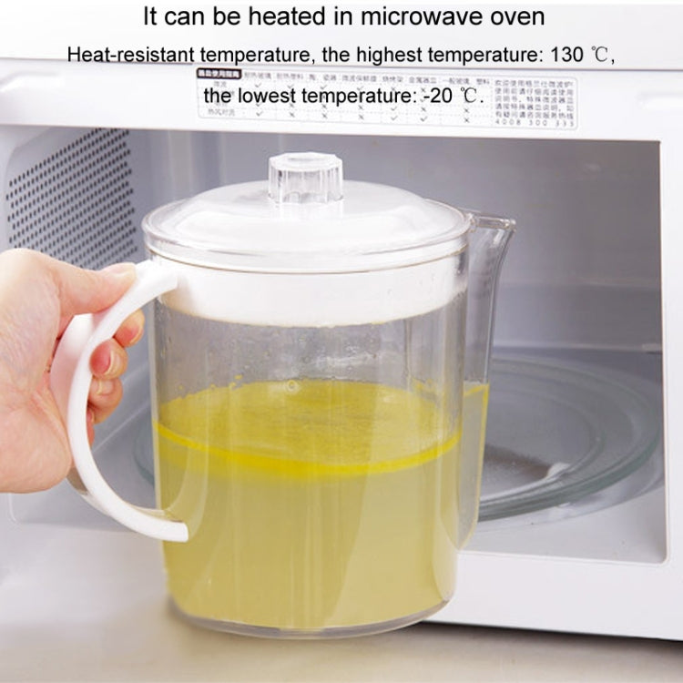 1500ml Kitchen Grease Trap Soup Kettle With Strainer Grease Separator Kettle Filter Cup by bashfashion