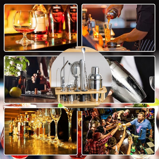 700ml 15 In 1 Stainless Steel Bartending Set Cocktail Shaker Bar Bartending Tools by bashfashion