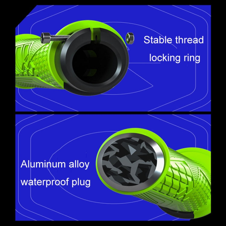 ENLEE 1pair Silicone Bicycle Covers Lockable Cycling Grips With Handlebar Blocking(Green) by ENLEE