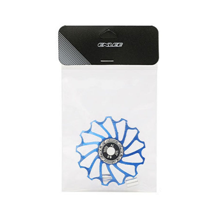 ENLEE Mountain Bicycle Rear Derailleur Guide Wheel Ceramic Bearing Tension Pulley, Size: 11T(Red) by ENLEE