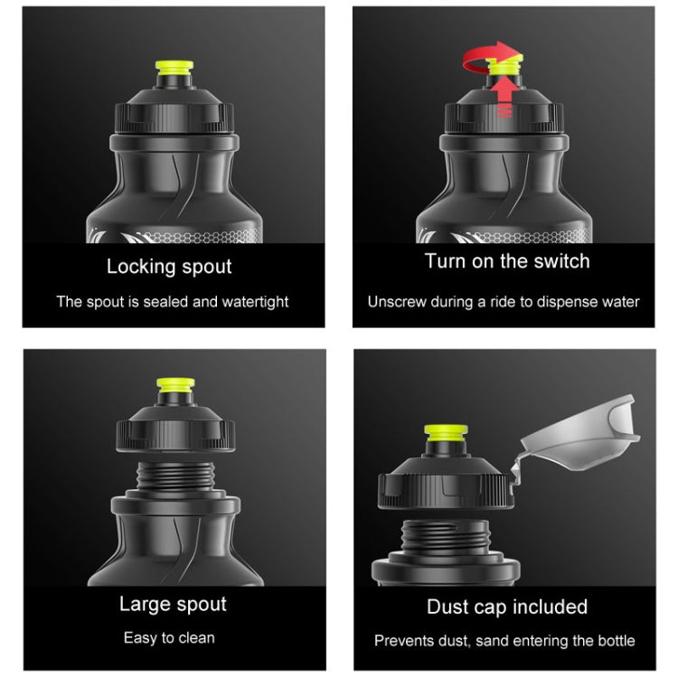 ENLEE E-SH305 Bicycle Water Cup Squeeze Fitness Sports Bottle With Dust Cap 750ml(Black) by ENLEE