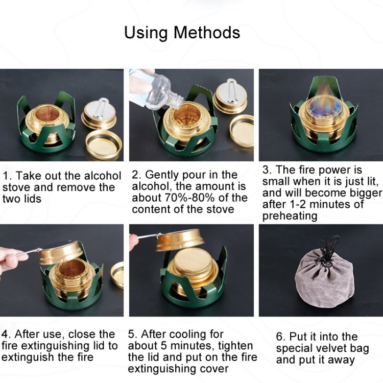 CSTUR Y2218 Outdoor Ultralight Aluminum Stove Camping Fishing Portable Liquid Alcohol Stoves(Dark Green) by CSTUR