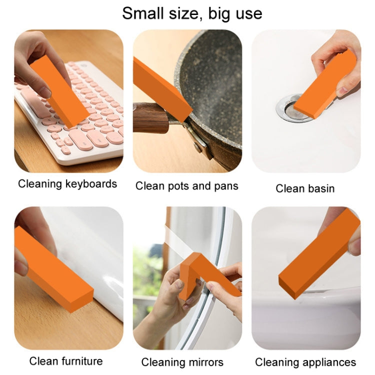 Stainless Steel Cleaning Eraser Household Kitchen Descale Water Rust Removal Stain Removal Cleaning Eraser(Orange) by bashfashion