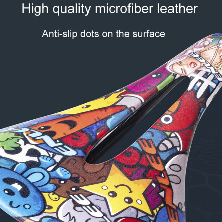 ENLEE E-ZD412 Bicycle Carbon Fiber Cushion Outdoor Riding Mountain Bike Saddle, Style: Devil by ENLEE