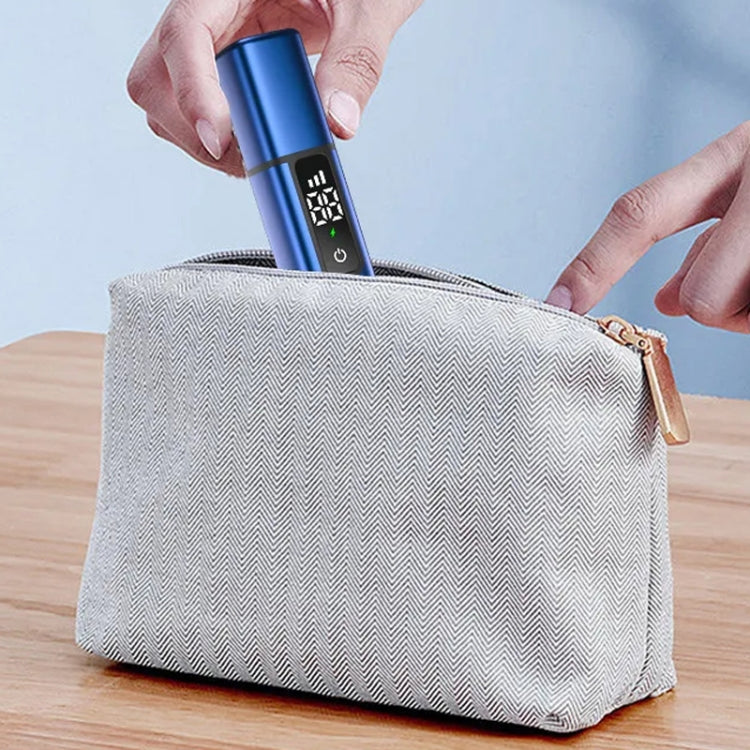 Electric Digital Display Nose Hair Trimmer Rechargeable 3 Gear Adjustable Portable Shaver(Black) by bashfashion