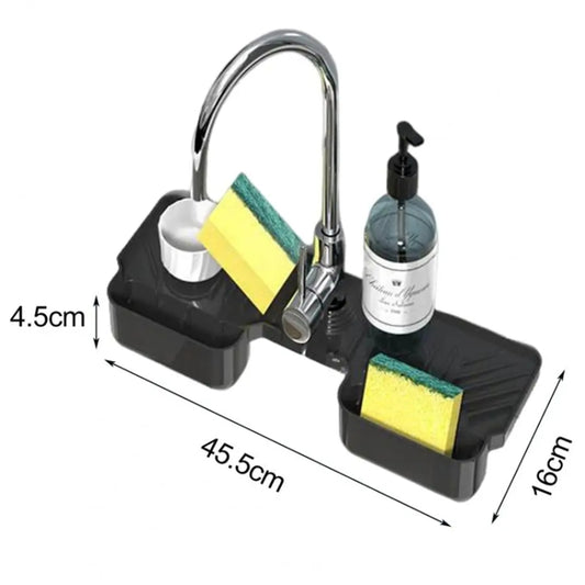 Silicone Drainage Mat Splash-Proof Silicone Pad Kitchen Bath Faucet Drainage Basket(Milky) by bashfashion