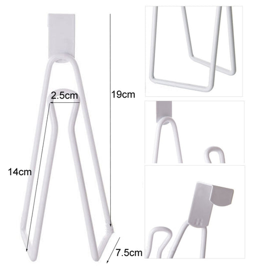 Bathroom Paper Towel Rack Wall Mounted Shelf Bathroom No-Punch Tissue Hook(White) by bashfashion