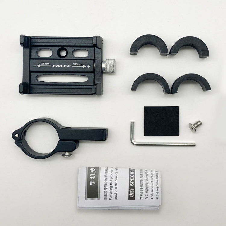 ENLEE Aluminum Alloy Phone Holder Bicycle Riding Fixed Navigation Mount(Black) by ENLEE