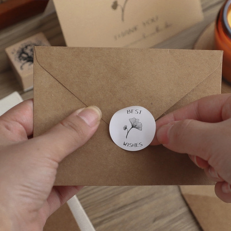 6pcs /Set DIY Thank You Printed Greeting Cards Valentine Day Greeting Message Card(Retro Plant) by bashfashion