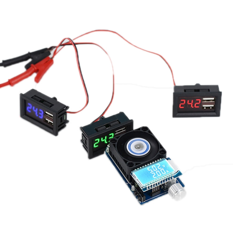 Digital Display Lithium Battery Pack To 5V USB Converter Step-Down Module(Random Color Delivery) by bashfashion