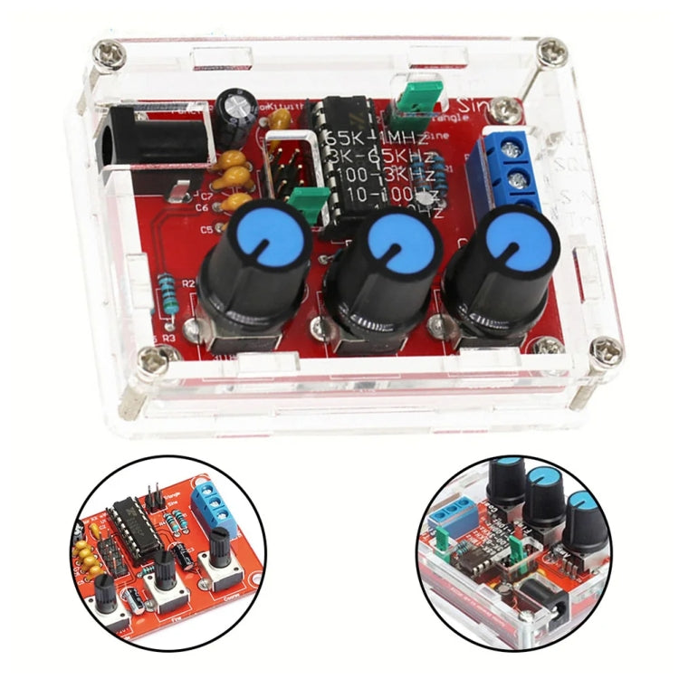 XR2206 High Precision Signal Generator DIY Kit Sine Triangle Square Waves 1Hz-1MHz Frequency Range, Specification: Parts by bashfashion