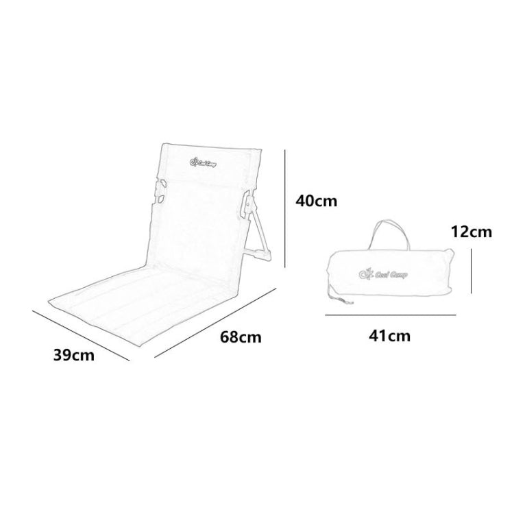 COOL CAMP C-Y006 Outdoor Camping Back Cushion Aluminum Folding Beach Chair Park Wild Leisure Chair(Black) by COOL CAMP