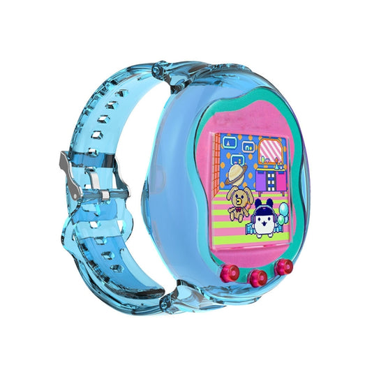 For Tamagotchi UNI (2023) Pet Game Machine Silicone Integrated Watch Strap Protective Case(Transparent Pink) by bashfashion