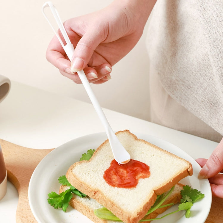 5pcs Household Mini Whisk With Small Spoon Kitchen Multifunctional Stirring Stick(White) by bashfashion