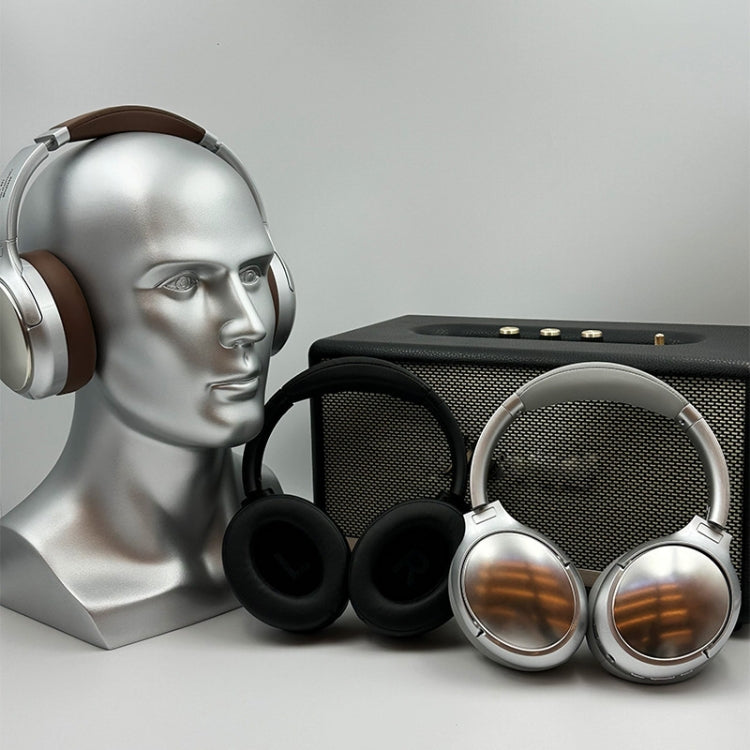 SOYTO VJE901 Retro Bluetooth Headset Metal Headband Wireless Sports Headset(Silver Brown) by SOYTO