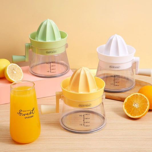 Household Manual Juicer Kitchen Hand Crank Fruit Extractor(Yellow) by bashfashion