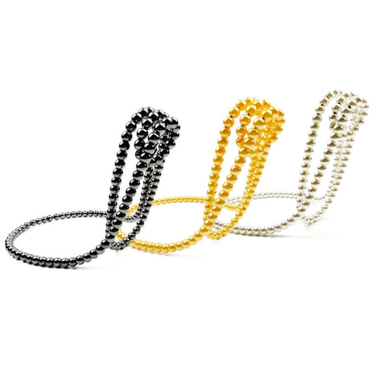 Pearl Necklace Suspended Wine Rack Home Desktop Decorative Ornaments(Black) by bashfashion