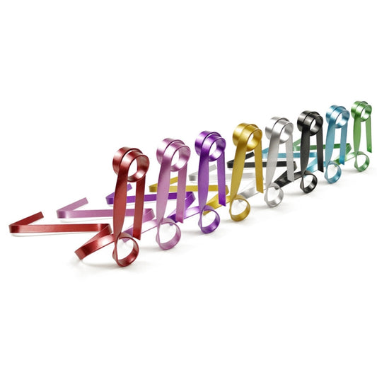 Metal Ribbon Suspended Wine Bottle Holder Home Desktop Decorative Ornaments(Red) by bashfashion