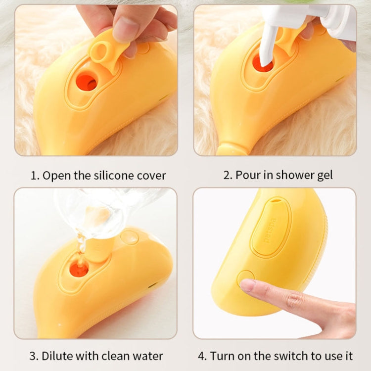 Banana Shape Pet Spray Massage Comb Electrical Cleaning Brush Hair Removal Comb For Dogs And Cats(Yellow) by bashfashion