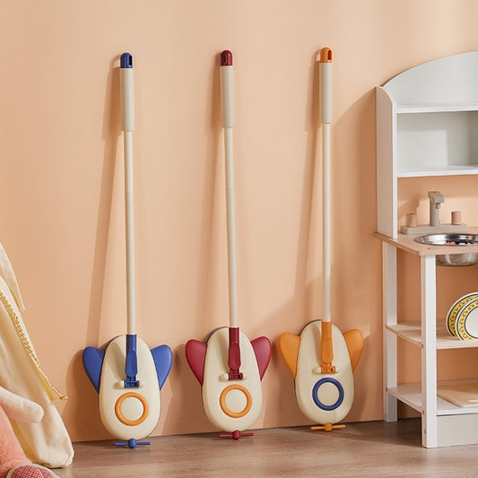 Airplane Shape Mop For Kids Mopping Tool Mini Spinning Floor Mop(Blue) by bashfashion