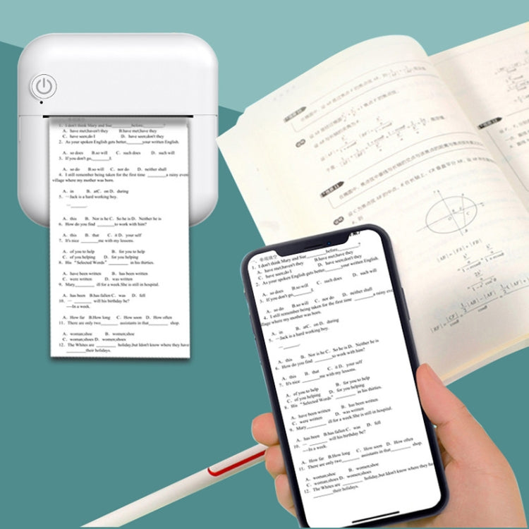 M2 Small Portable Wireless Thermal Photo Printer Student Error Question Label Printer(Pink) by Huawei