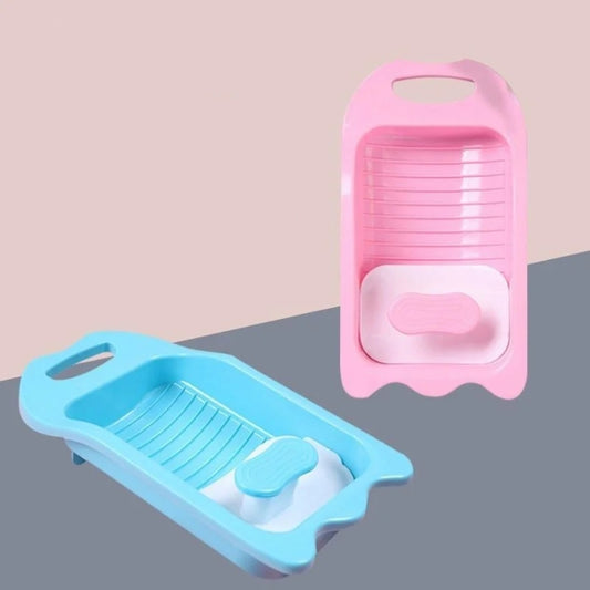 Hand-operated Socks Underwear Washing Board Manual Washboard(Pink) by bashfashion