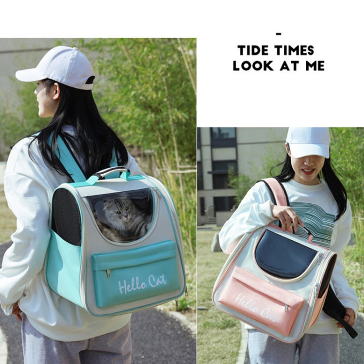 Breathable Cat Backpack Foldable Outdoor Portable Pet Bag(Model 2 Blue) by bashfashion