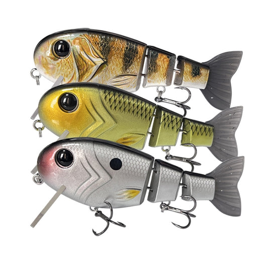 With Tongue Plate 3 Section Bionic Fish Lua Sea Fishing Freshwater Universal Floating Fake Bait(LK088-02) by bashfashion