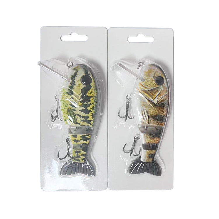 With Tongue Plate 3 Section Bionic Fish Lua Sea Fishing Freshwater Universal Floating Fake Bait(LK088-03) by bashfashion