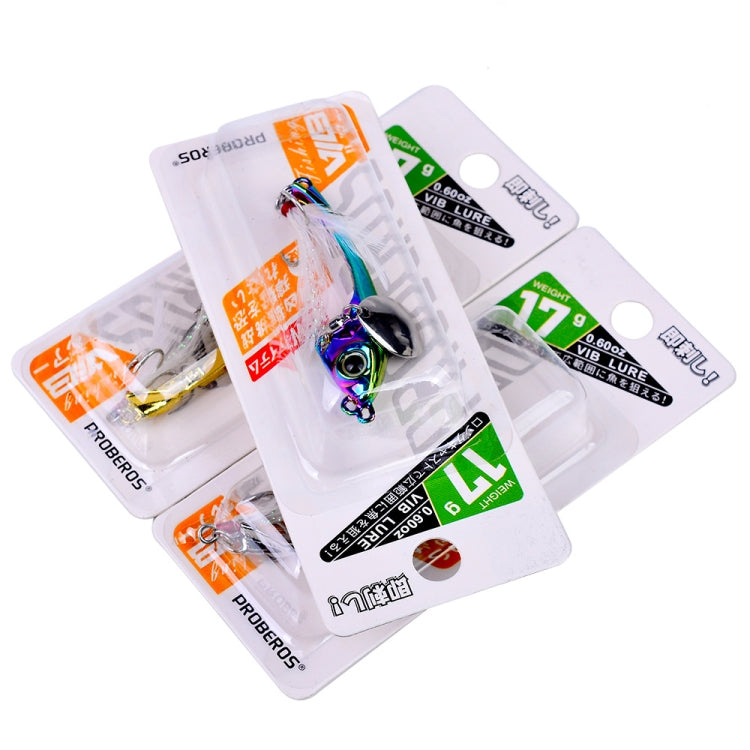 PROBEROS DW570 Fishing Lures Spinning Sequins Long Casting Tremor Swimming VIB Micro Tremor Zinc Alloy Bait(Colorful) Weight: 17g by PROBEROS