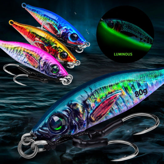PROBEROS LF136 Fishing Lure 3D Spray Painted Imitation Bait Long Casting Freshwater Fishing Warbler Bass Leader Lure, Size: 80g(Color E) by PROBEROS