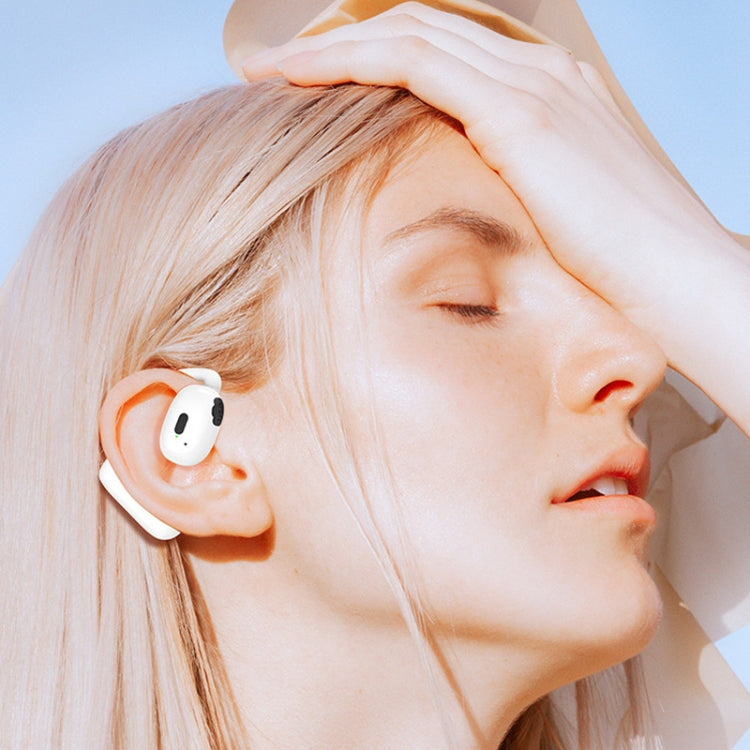 Bluetooth V5.4 Hanging Ear Wireless Earbuds Stereo Sound Headphones(Black) by bashfashion