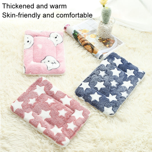 61x41cm Thickened Pet Cushion Cat Dog Blanket Pet Bed(Pink Stars) by bashfashion