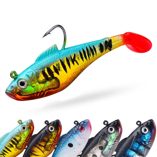 PROBEROS DW6085 Sea Bass Leadfish Soft Lure T-Tail Software Baits Sea Fishing Boat Fishing Bionic Lures, Size: 5cm/3.6g(Color D) by PROBEROS