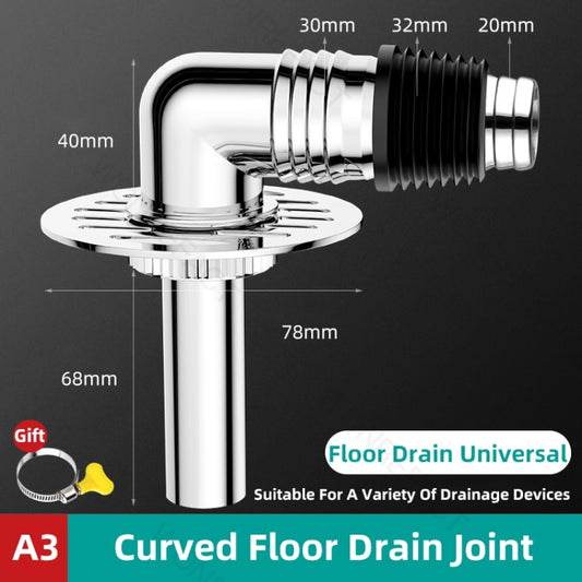 Elbow Type Washing Machine Floor Drain Joint Pipe Connector, Spec: A3 by bashfashion