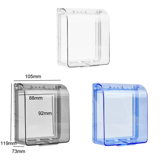 Self-adhesive Switch Socket Anti-leakage Protective Cover Waterproof Box(Type 86 Black) by bashfashion