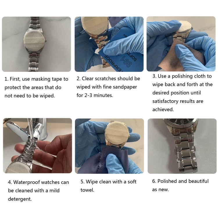 4pcs /Pack MESHUA Polishing Cloths For Watches, Fine Metals, Jewelry Cleaner And Tarnish Remover(White) by bashfashion