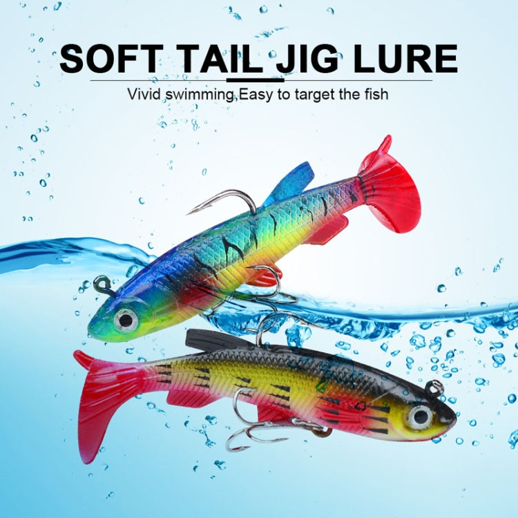 PROBEROS DW6087 T-Tail Lead Fish Soft Lure Sea Bass Boat Fishing Bionic Fake Bait, Specification: 7.5cm/13.5g(Color E) by PROBEROS