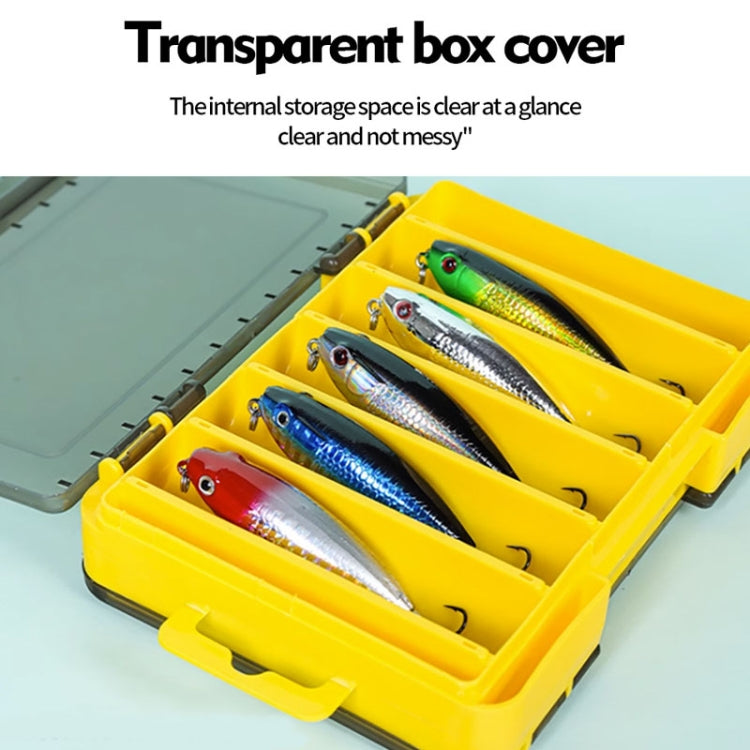 PROBEROS H1000 Double Sided Lure Box Handheld Double Layer Storage Case For Bait Accessories, Style: C Model(Yellow) by PROBEROS