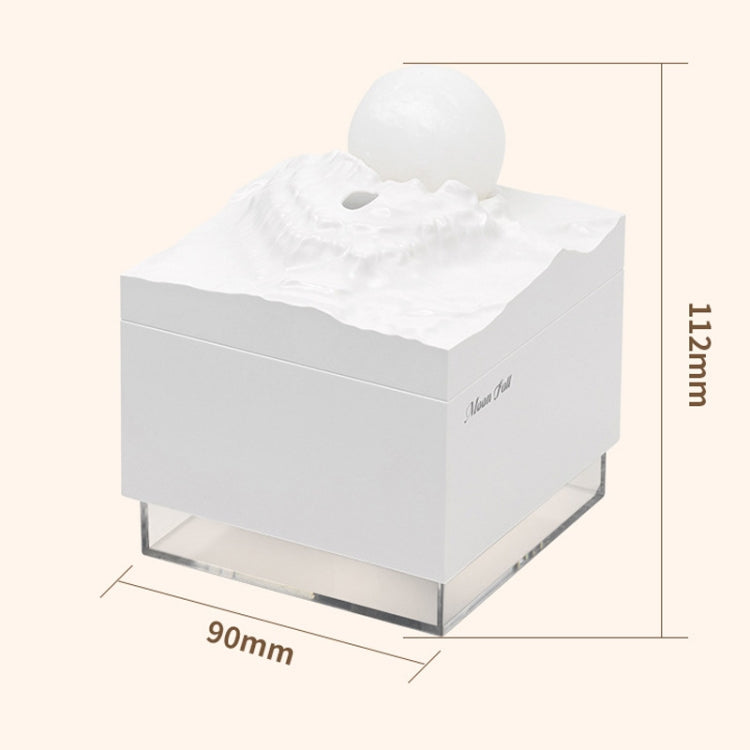 Moon Meteorite Mini Humidifier With Colorful Night Light(White) by bashfashion